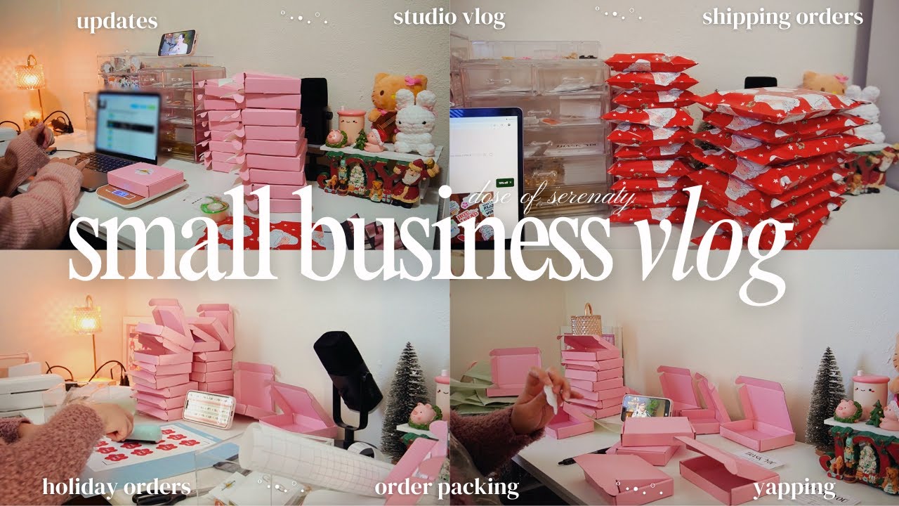 Видеоблог о малом бизнесе 🎅🏼: упаковка заказов, изготовление наклеек, вырезание благодарственных ...