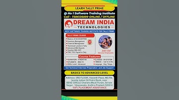 Tally Course in Vijayawada, Tally Training Institute in Vijayawada - Dream India Technologies