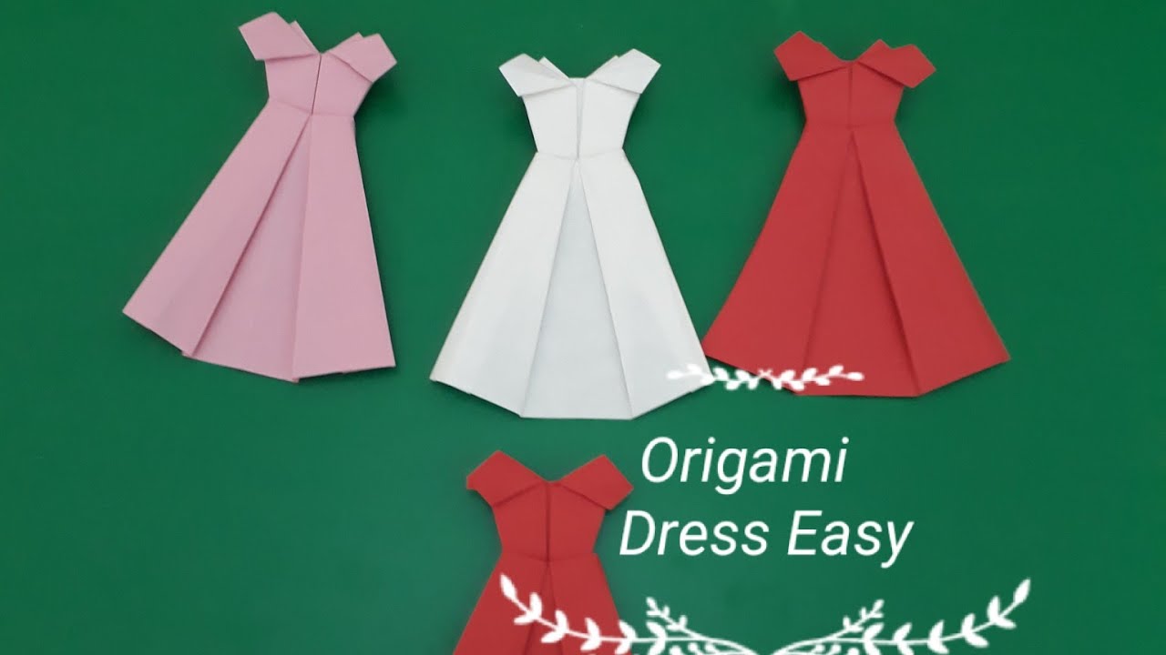 Easy Origami Dress l Paper Dress l Princess's Dress l Easy Paper Frock ...