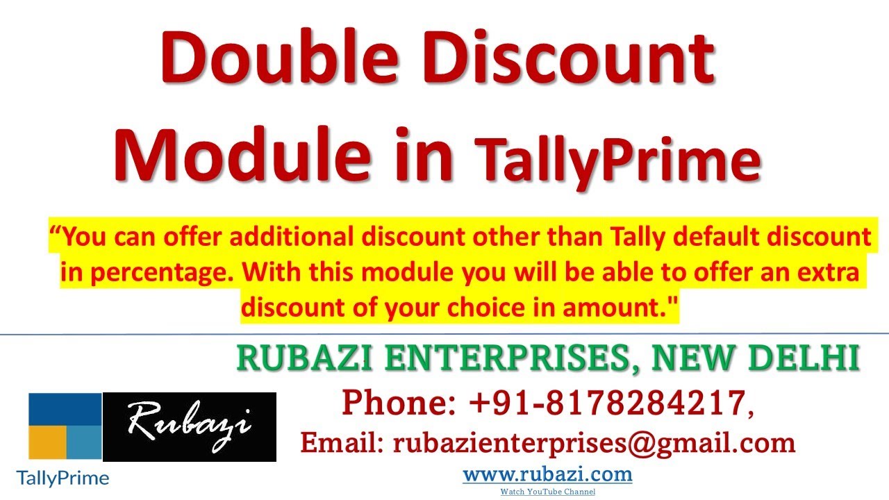 Double Discount Module|| Rubazi