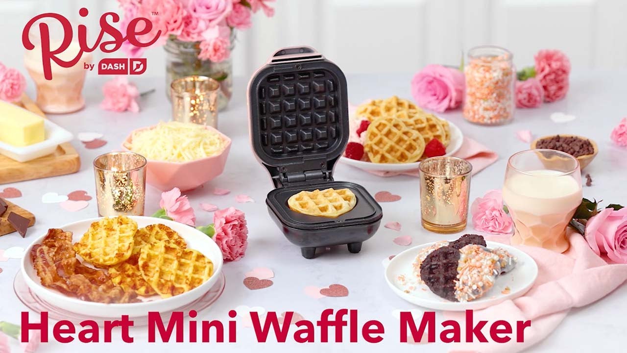 Mini waffle maker makes the most adorable heart-shaped treats