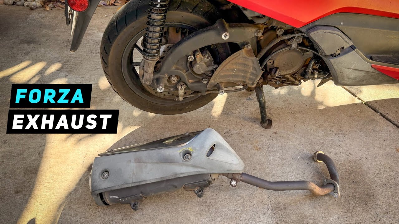 Honda Forza 300 - Exhaust (muffler) Removal / Installation | Mitch's Scooter Stuff