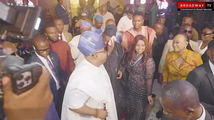 Governor Ademola Adeleke on the dance floor with Chief Dele Momodu at his 65th birthday.