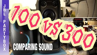 JBL 100 versus 300 Partybox Sound Test