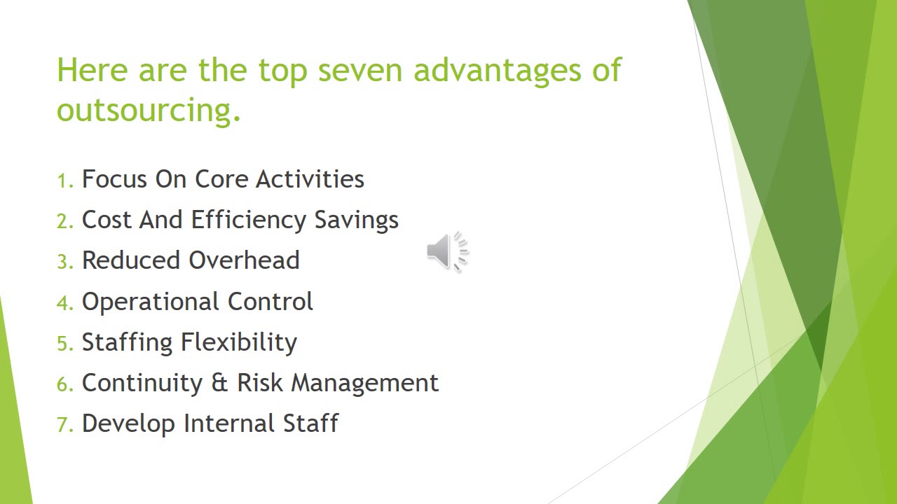 2 Benefits and limitations of Outsourcing the operations