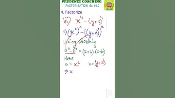 x⁴-(y+z)⁴ factorise Factorisation 14.2 sum4ii class 8th maths NCERT