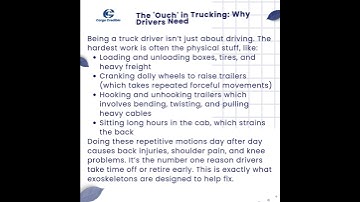 How Exoskeletons are Making Trucking Easier on the Body