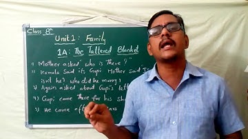 English - 8th Class - Unit 1 A  - THE TATTERED BLANKET - PART – 2