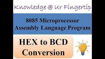HEX to BCD conversion using 8085 Microprocessor.