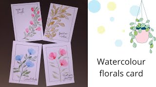 15 -min simple watercolour floral cards. #floral #flowers step-by-step tutorial