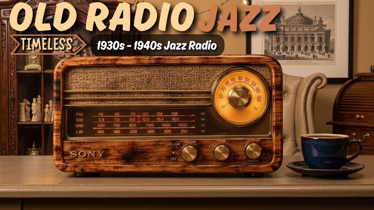 Old Radio Jazz ๐ป Timeless 1930s 1940s Vintage Swing Jazz โ Rainy Night Jazz for Relaxing & Reading