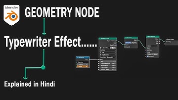 How to create typewriter effect in blender using Geometry Node | Hindi Tutorial | #blendertutorial