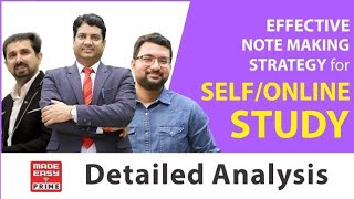 Effective Note Making Strategy for Self/Online Study | Detailed Analysis | MADE EASY screenshot 4