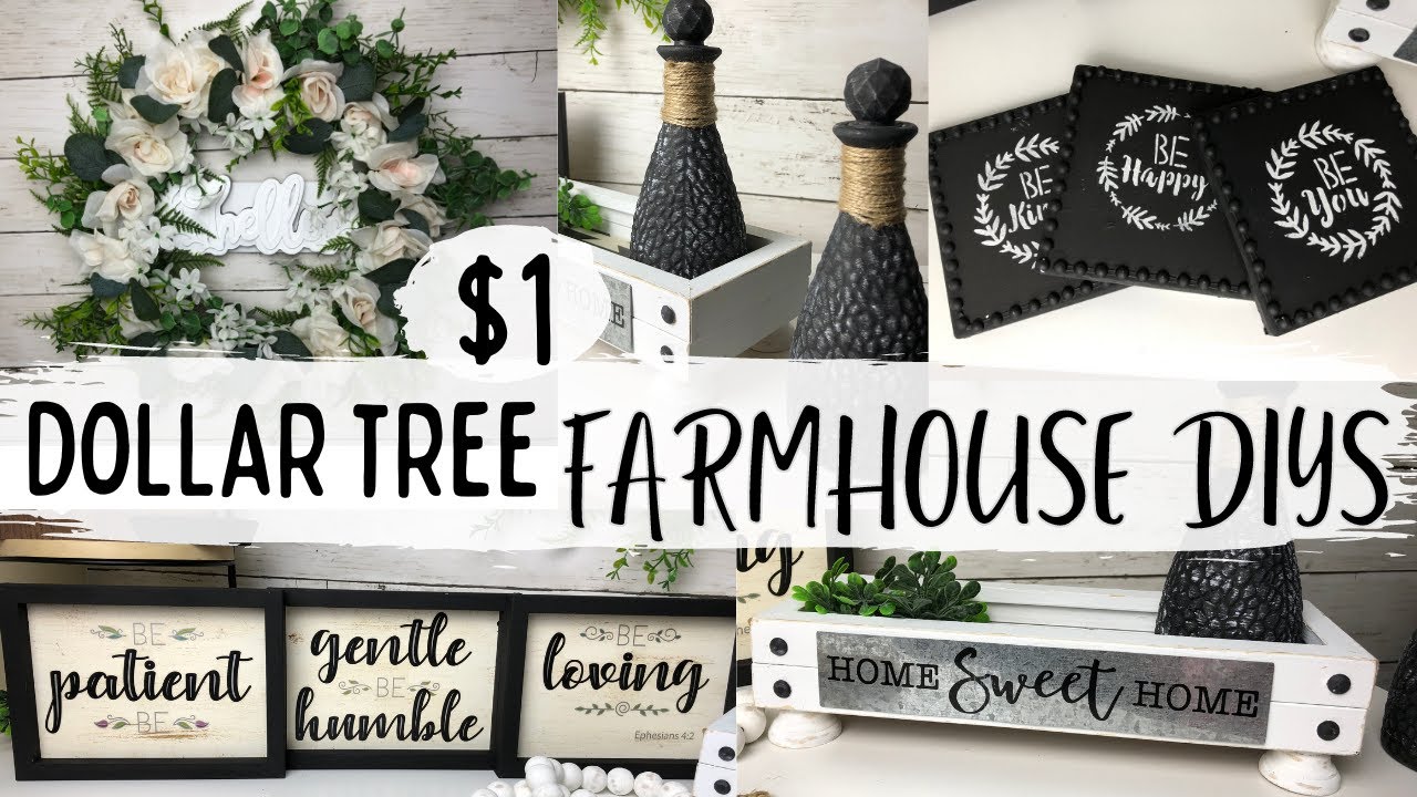 5 NEW High End Farmhouse DIYs | EASY DIY HOME DECOR | Dollar Tree DIY ...