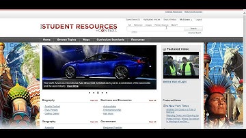 Gale Databases - Student Resources in Context Overview