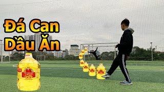 Thử Thách Bóng Đá mùa Asian Cup 2019 DKP thách Quang Hải nhí sút phạt và đá má ngoài bằng chai