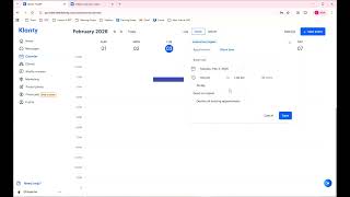 Block Time in Klarity EHR Calendar