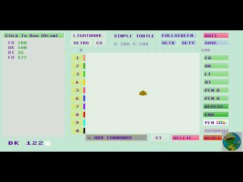 Simple Turtle Logo: Draw letter K