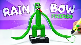 Сделала ЗЕЛЁНОГО Монстра РАДУЖНЫЕ  ДРУЗЬЯ РОБЛОКС 😱 Green Rainbow Friends Моя коллекция  3D Ручкой