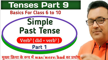Simple Past Tense | Past Indefinite Tense In English Grammar in Hindi | For Class 6 to 10 | #tenses