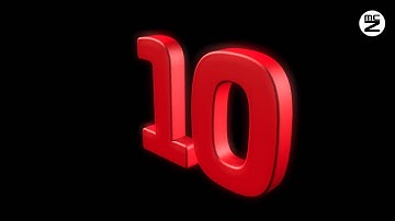 ⏳🔴 10 Second Timer 3D Countdown | Free Timer | Red Numbers Animation  | McZerrill FX