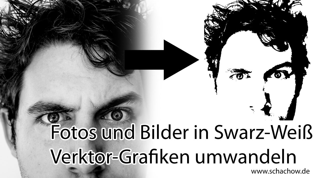 Bilder Und Fotos In Schwarz Weiss Und Vektor Grafiken Umwandeln Vektorgrafiken Erstellen Youtube