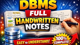 DBMS Complete Handwritten Notes with SQL Queries | Easy Explanation