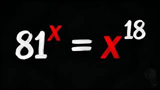 A Tricky Exponential Equation | 81^x = x^18 Solved