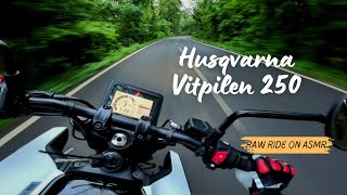 Husqvarna Vitpilen 250 ASMR Ride - Raw Ride With Exhaust Note on Mountain