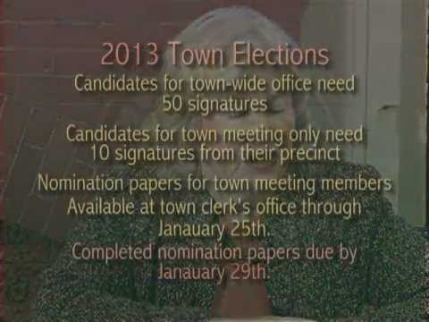 2013 Town Election Information for Wellesley