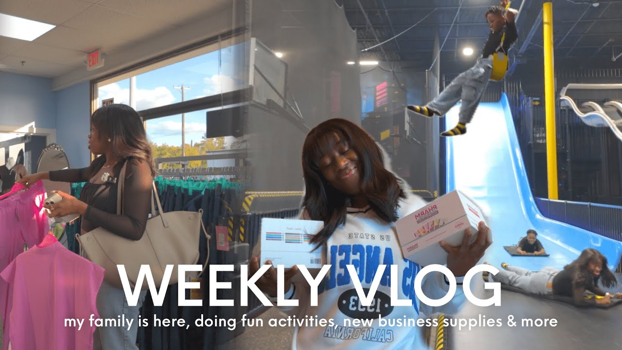 VLOG| my family is here, doing fun activities, new business supplies & more