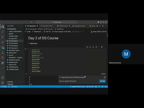 How to Save Notebook as pdf in vs Code #datascience #ai #machinelearning #jupyternotebook #pdf