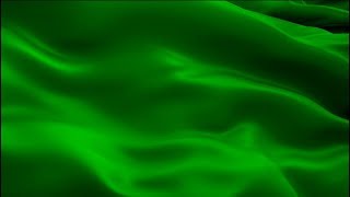 Green color waving flag. Colorful 3d Ecology flag waving. Environment. Green flag HD Environment