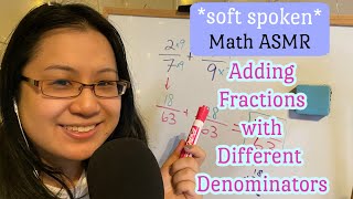 [Educational ASMR] relaxing *soft spoken* Math ASMR- Adding Fractions with Different Denominators screenshot 2