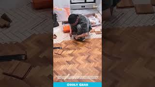 Installing Parquet Wood Flooring with Specialized Tool: Simple Innovation for Daily Needs