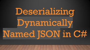 Deserializing Dynamically Named JSON in C#