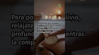 Compresa caliente de MENTA para espalda cansada