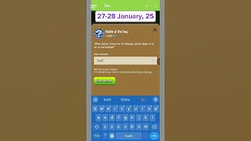 Zoo riddle of the Day | 27 January | Zoo Answer code Video |