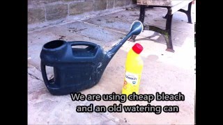 How to clean paving slabs with bleach and water