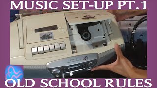 VINTAGE '90s SONY BOOM BOX & RCA WIRELESS HEADPHONES. MUSIC LISTENING SETUP PT 1: BEFORE