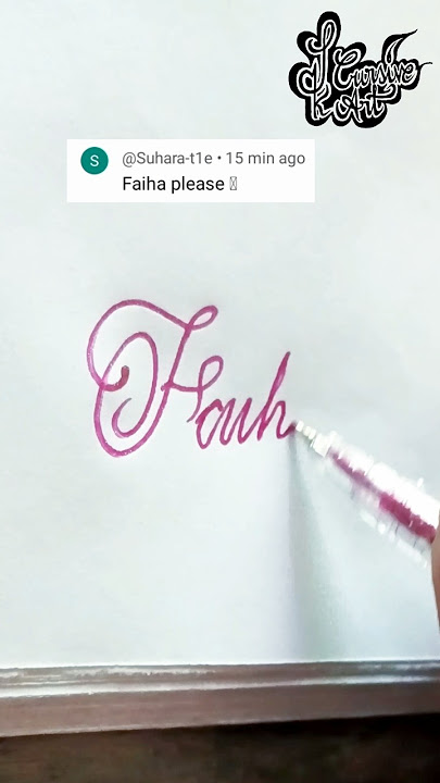 How to make stylish signature | Faiha | Calligraphy signature