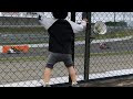 初めて見るバイクレースに大喜び