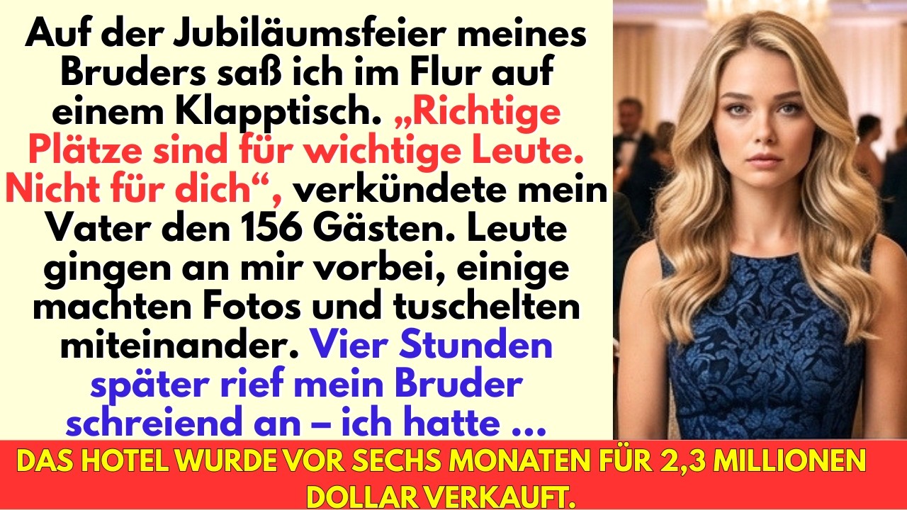 Meine Eltern setzten mich bei der Jubiläumsfeier meines Bruders auf einen Tisch im Flur – Der Ma....