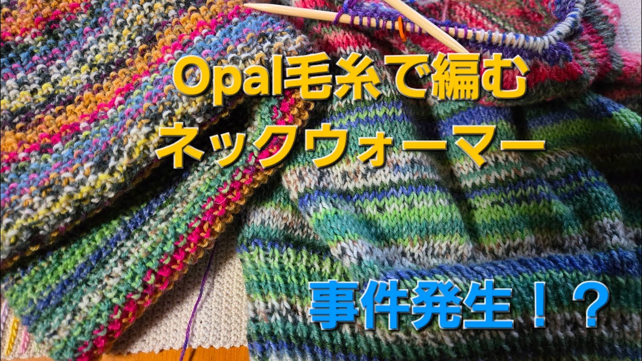 コツコツとハンドメイド handmade👐arisu Opal毛糸でネックウォーマー作成 事件発生！？    