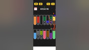 Water sort color puzzle game level 185 solution