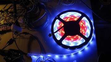 first time controlling a 5m WS2801 LED strip using Arduino