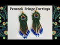 Peacock Fringe Earrings (Pt. 1) | Herringbone stitch beading tutorial