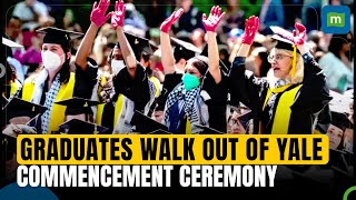 Yale Students Wear Red Gloves, Keffiyehs as Part of Pro-Palestine Protest During Graduation Ceremony