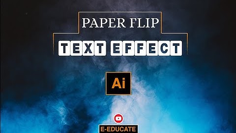 Paper Flip Text Effect in Adobe Illustrator Tutorial | Blending, Reflect & Gradient | Graphic design