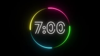 7 Minute Timer- Neon (No Music)
